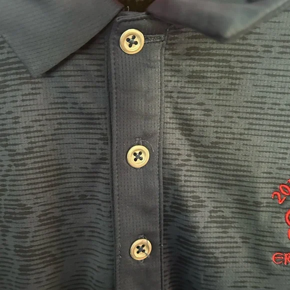 Adidas Navy Blue Polo Shirt with Red Accents Erin hills 2017 US open - Picture 7 of 7